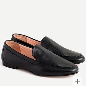 NIB J.Crew Cecile Leather Loafer, Black, Size 7